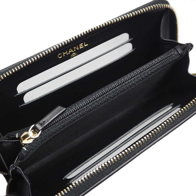 シャネル財布スーパーコピー CCフィリグリー スモール ジップウォレット ベージュ×黒/GO A84446 CHANEL - 商品画像 1