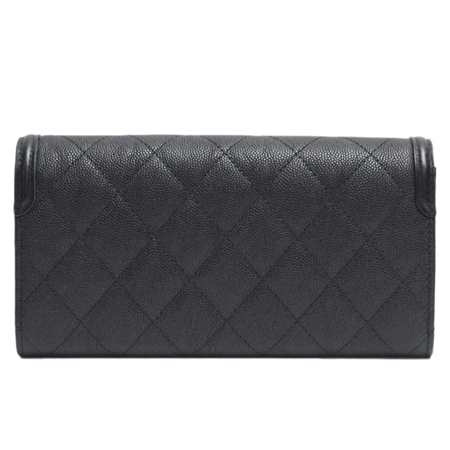 シャネル財布コピー CCフィリグリー キャビアスキン フラップウォレット 黒/GO A84448 CHANEL - 商品画像 4