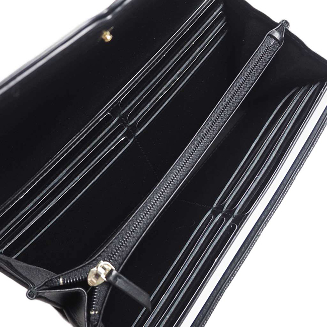 シャネル財布コピー CCフィリグリー キャビアスキン フラップウォレット 黒/GO A84448 CHANEL - 商品画像 8