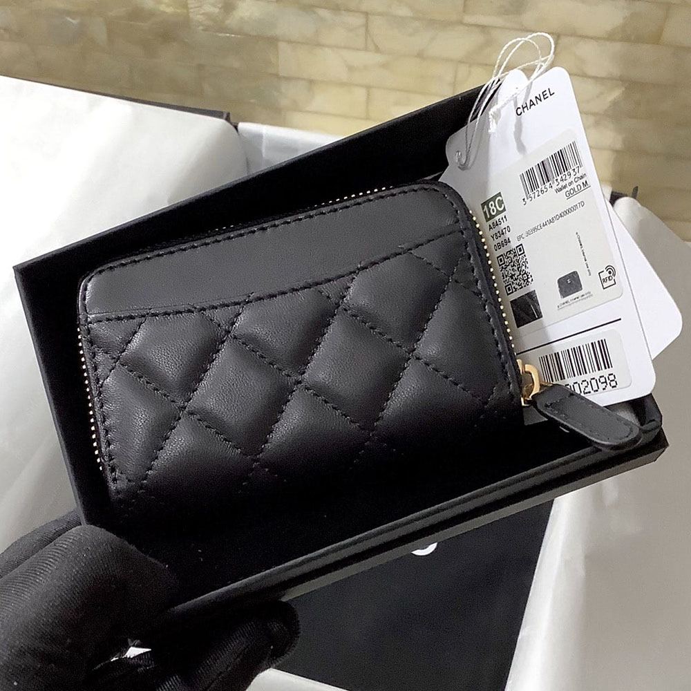 シャネル スーパーコピー カードケース A84511 ラムスキン ブラック - 商品画像 10