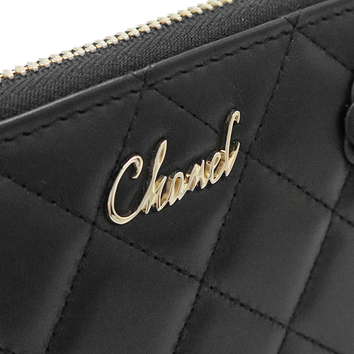 シャネルコピー長財布 レディース CHANEL AP0150 Y04059 94305 ラウンドファスナー 財布 カメリア ココマーク レザー ブラック 黒 - 商品画像 1