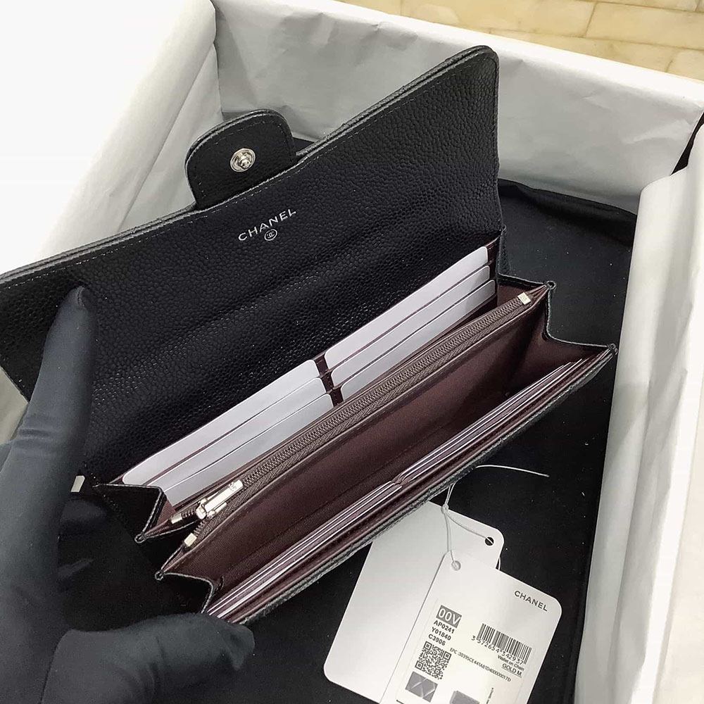 シャネル コピー 二つ折りウォレット AP0241 キャビアスキン ブラック - 商品画像 5