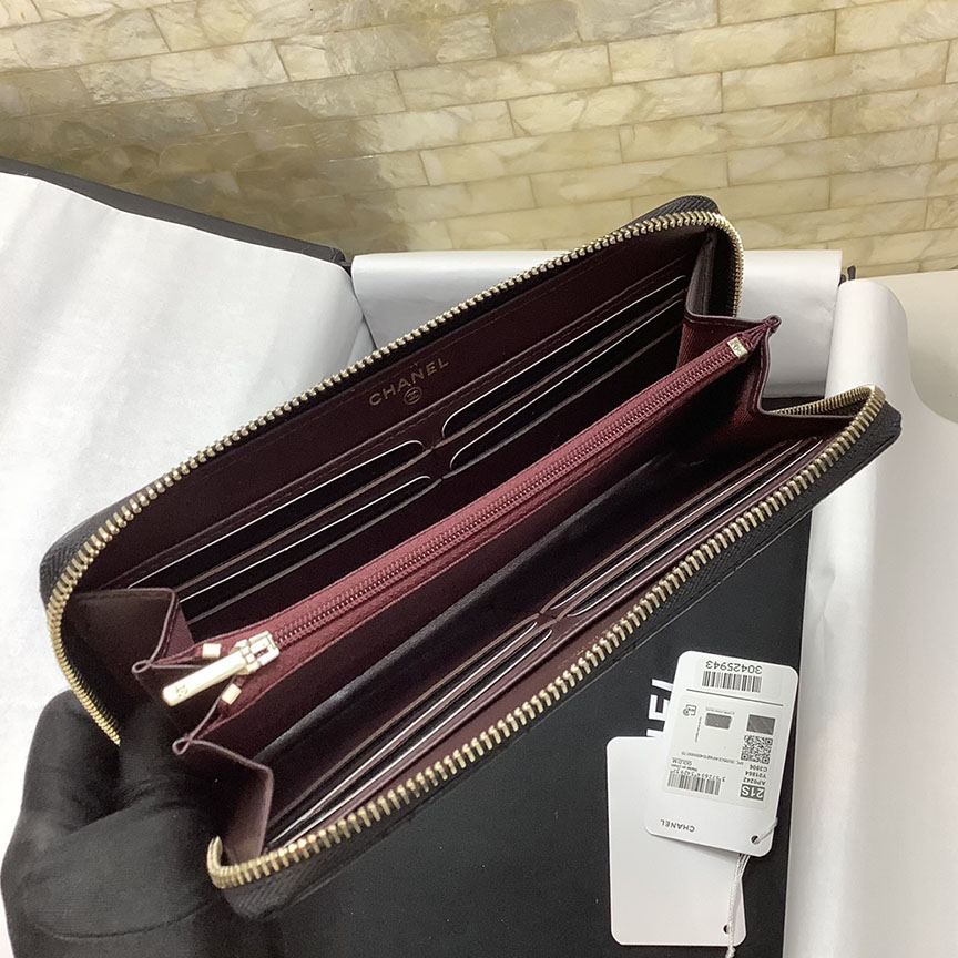 シャネル コピー クラシック ジップウォレット AP0242 ラムスキン ブラック - 商品画像 1