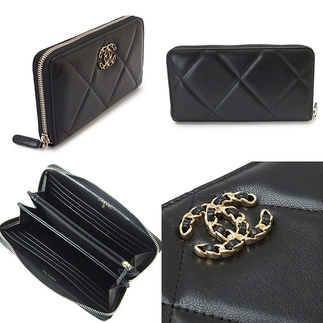 シャネル長財布スーパーコピー レディース CHANEL AP0946 ロング ジップ ウォレット CCマーク ゴートスキン レザー キルティング - 商品画像 2