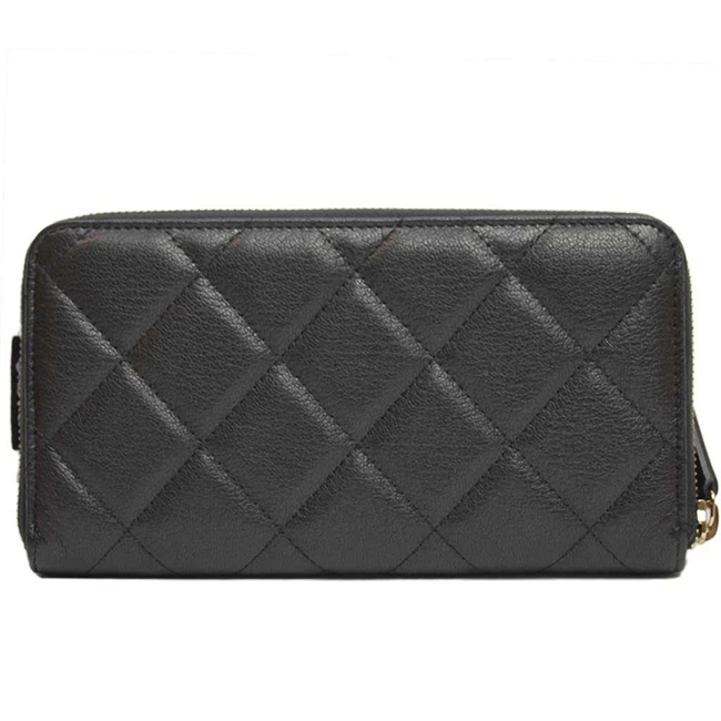 シャネルスーパーコピー財布 タグ付きメタルCCジップウォレット マトラッセ 黒/GO AP1150 CHANEL - 商品画像 8