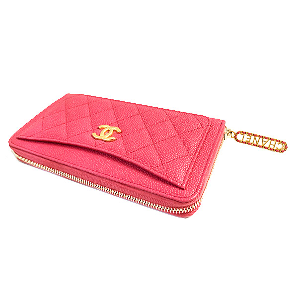 CHANELスーパーコピー コレクション パリジャンジャーニー ジップ ラウンドファスナー 長財布 AP1425B02849 N6511 CCマーク ローズピンク キャビアスキン ファスナー引き手 ゴールド金具 カメリア ラッピング - 商品画像 10