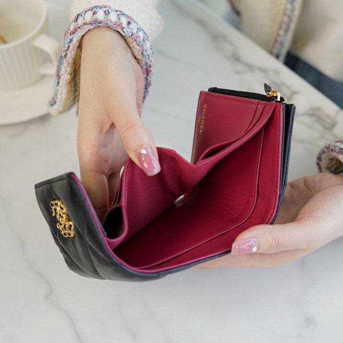 シャネル19 スーパーコピー ミニ財布 三つ折り フラップウォレット AP1789 - 商品画像 10