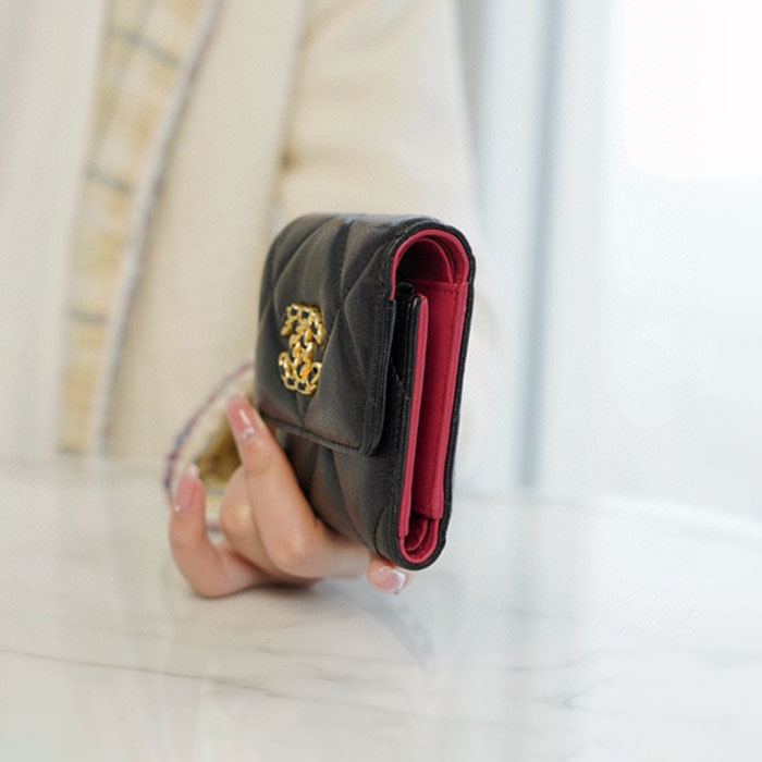 シャネル19 スーパーコピー ミニ財布 三つ折り フラップウォレット AP1789 - 商品画像 3