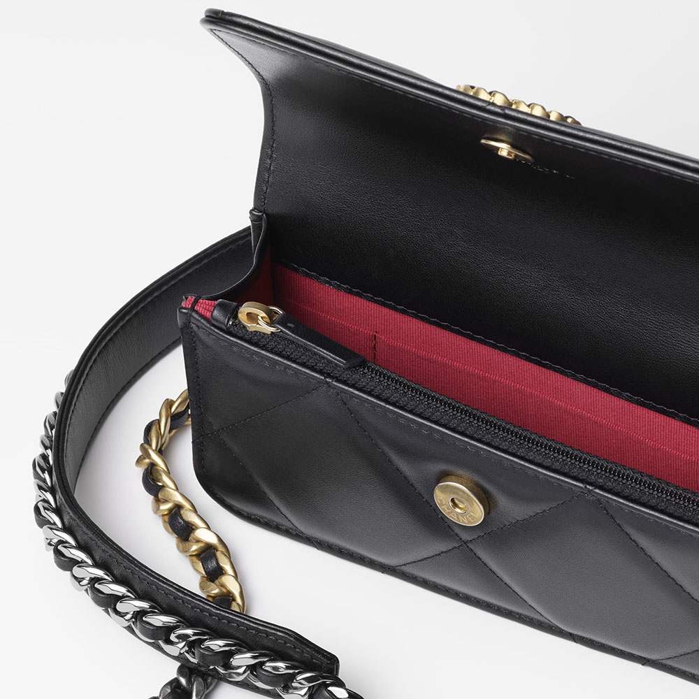 シャネル スーパーコピー CHANEL 19 チェーンウォレット ブラック AP3067 B04852 94305 - 商品画像 6