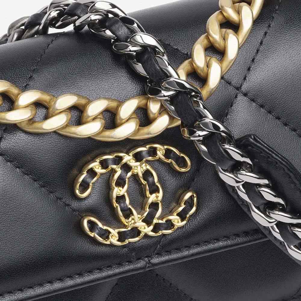シャネル スーパーコピー CHANEL 19 チェーンウォレット ブラック AP3067 B04852 94305 - 商品画像 1