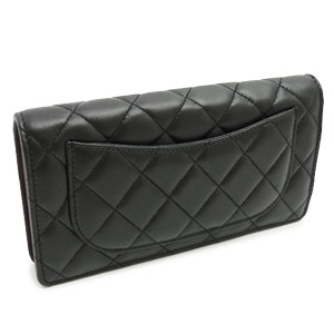 シャネルコピーCHANEL 長財布 二つ折り ココマーク キルティング マトラッセ ボルドー ラムスキン ブラック×ボルドー/SV A31509 Y01480 - 商品画像 7