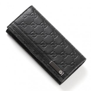 グッチコピー 長財布[小銭入れ付き] GUCCISSIMA ブラック ブラック系 233112 aa61r 1000 メンズ