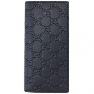 グッチ財布スーパーコピー 307774-4009 GUCCI メンズ 長財布 札入れ マチ付き 小銭入れなし グッチッシマ ネイビー アウトレット - 商品画像 2