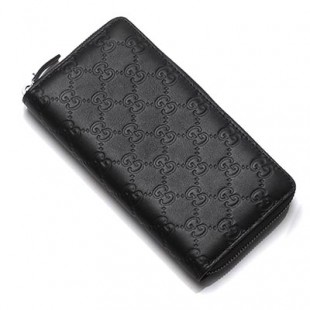 グッチコピー ラウンドファスナー 長財布[小銭入れ付き] GUCCISSIMA ネロ ブラック系 307987 a0v1r 1000 メンズ