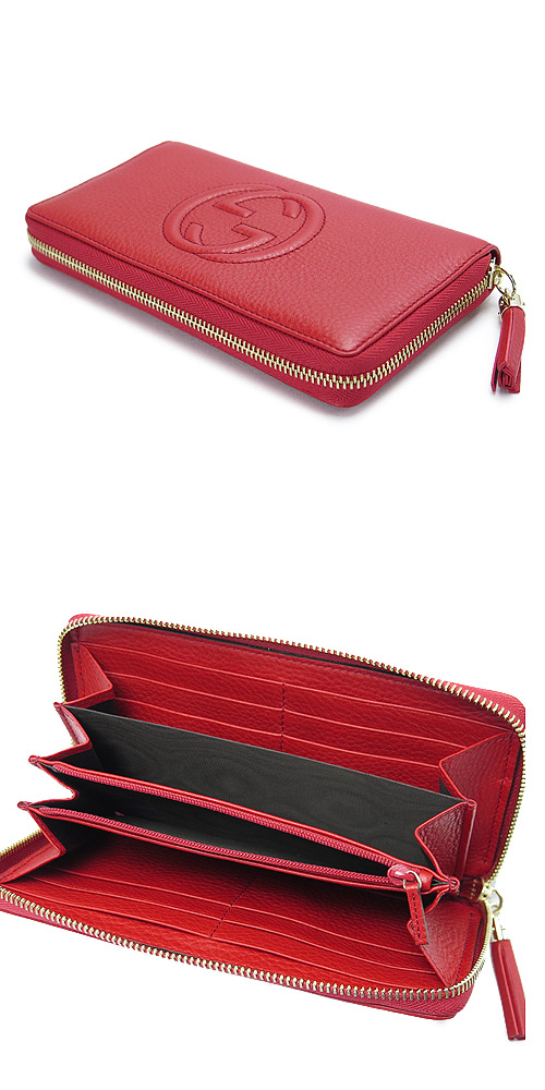 グッチスーパーコピー 長財布 GUCCI ラウンドファスナー SOHO CELLARIUS/ソーホー レザー タッセル レッド 308004 A7M0G 6523 - 商品画像 4