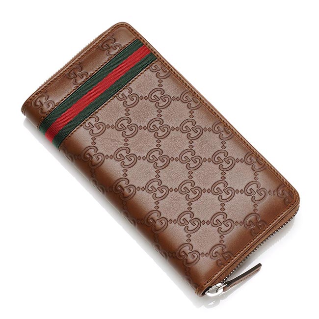 スーパーコピーグッチ/GUCCI ラウンドファスナー 長財布[小銭入れ付き]/GUCCISSIMA /シナモンブラウン ブラウン系308009 a0vbr 2574 メンズ - 商品画像 4