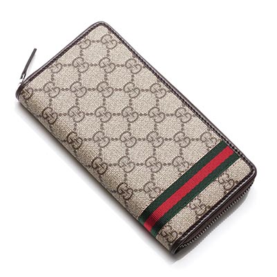 グッチコピー ラウンドファスナー 長財布[小銭入れ付き] GG SUPREME CANVAS ベージュ×ダークブラウン ブラウン系 メンズ 308009-kgd8r-9791 - 商品画像 5