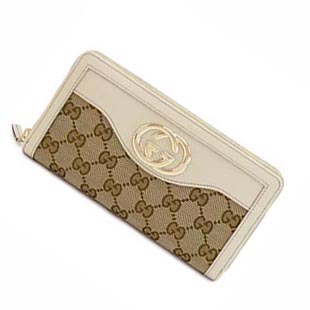 グッチコピー 長財布 GUCCI 財布 ラウンドファスナー SUKEY/スーキー GG柄キャンバス×レザー ベージュ×オフホワイト 308012 FAFXG 9761 - 商品画像 3