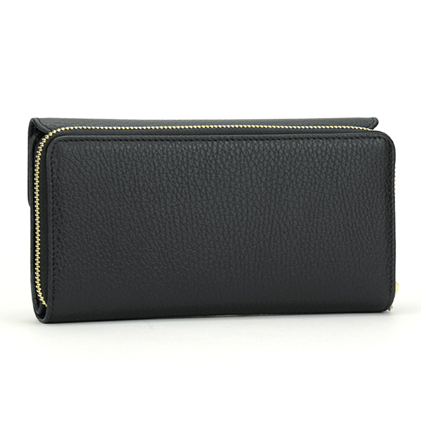 グッチコピー アウトレット 長財布 GUCCI OUTLET 347112 CAO0G 1000 財布 ユニセックス BLACK ブラック 黒 ロゴ エンボス 型押し メンズ 上品 クール ラグジュアリー シンプル - 商品画像 4
