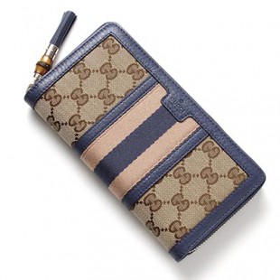 グッチ/GUCCIスーパーコピー ラウンドファスナー 長財布[小銭入れ付き] RANIA ORIGINAL GG ベージュ×エボニー×ブルー ブルー系 353651 f4ckg 9795 レディース - 商品画像 2