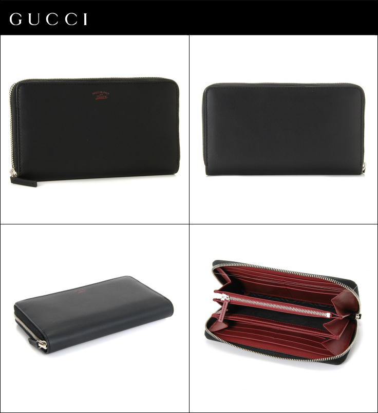 グッチ/GUCCIコピー 財布 メンズ カーフ ラウンドファスナー長財布 ブラック×レッド 2015年春夏新作 368378BGHIN1063 - 商品画像 2