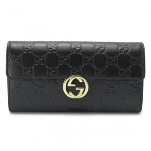 グッチコピー 長財布 GUCCI 二つ折り長財布 GUCCI ICON/グッチアイコン インターロッキングG レザー ブラック 369663 CWC1G 1000