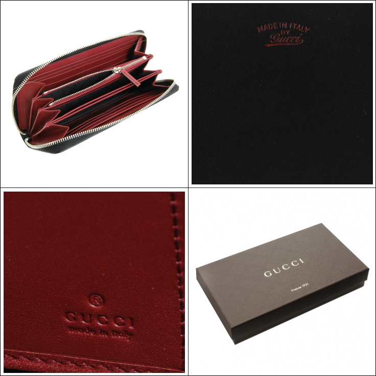 グッチ/GUCCIコピー 財布 メンズ カーフ ラウンドファスナー長財布 ブラック×レッド 2015年春夏新作 368378BGHIN1063 - 商品画像 4