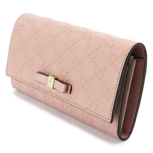 グッチスーパーコピー財布 二つ折りフラップ BOWY/ボウイ リボン グッチシマ レザー ライトピンク 388679 CWC1G 6812 - 商品画像 3