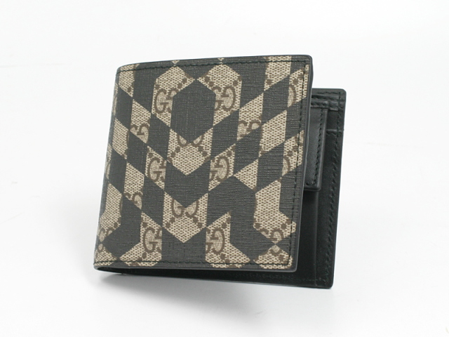 グッチコピー GUCCI GGカレイド 小銭入付折財布 ブラックカレイドプリント×ベージュ×エボニー 406558 KVY1N 9769 - 商品画像 3
