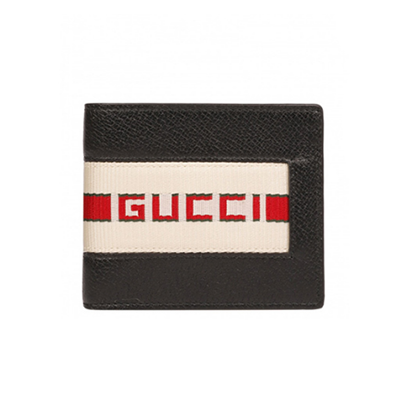 コピーグッチ GUCCI レザー ロゴウェブライン ウォレット 折財布 小銭入れなし ブラック [メンズ] 408827 CWGRN 1094 - 商品画像 3
