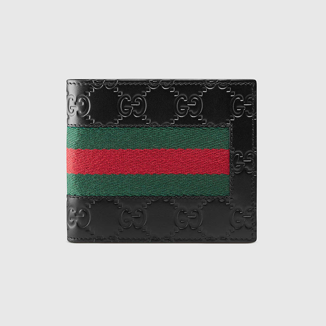 GUCCIコピー グッチ シグネチャー ウェブ 二つ折り財布 408827 CWCLN 1060 - 商品画像 3