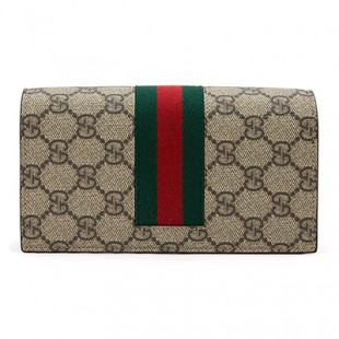 グッチスーパーコピー GUCCI/ウェブ付き GGスプリーム 二つ折り長財布 408836 KHN4N 9791