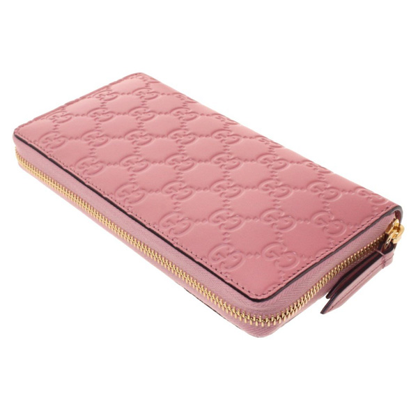 グッチスーパーコピー財布 長財布 410102-CWC1G-5812 ROSE BABY CANDY リネア シグネチャー レザー ラウンドファスナー ピンク系 アウトレット - 商品画像 1