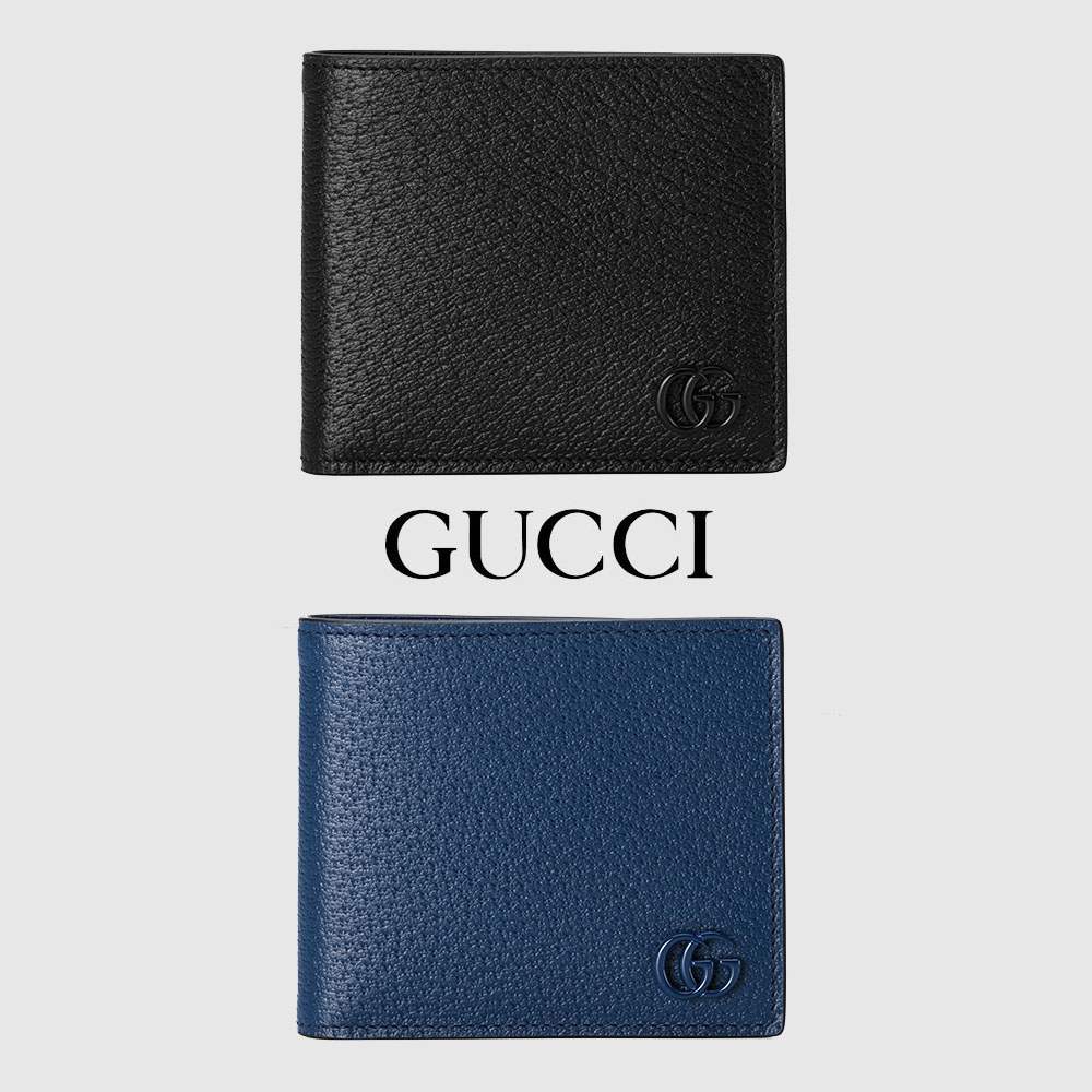 グッチ GGマーモント コインウォレット ブラック カーフスキン 二つ折り財布 メタルロゴ コンパクトウォレット コインケース付き サイフ ダブルG 428725 0YK0N 1000 - 商品画像 8