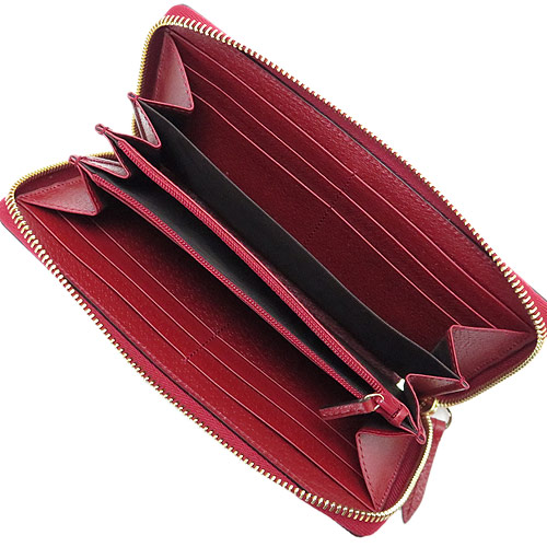グッチコピー 長財布 GUCCI 424893 K0L2G 8691 ラウンドファスナー 『2017年春夏新作』TIAN/グッチ ティアン GGスプリームキャンバス×レザー ベージュ×レッド - 商品画像 4