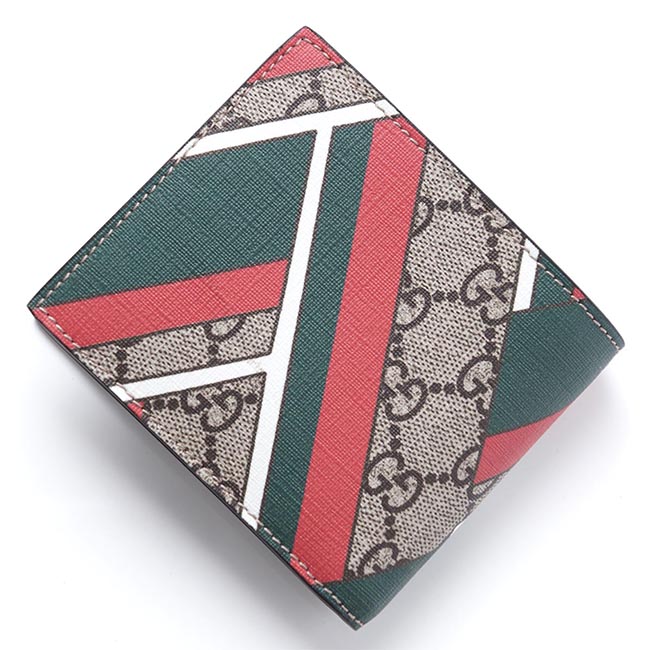 グッチ/GUCCIコピー 2つ折り財布[小銭入れ付き] シェブロン GGスプリーム ベージュ×エボニー×ブラウン マルチカラー系 429222 k1m1t 8574 メンズ - 商品画像 7