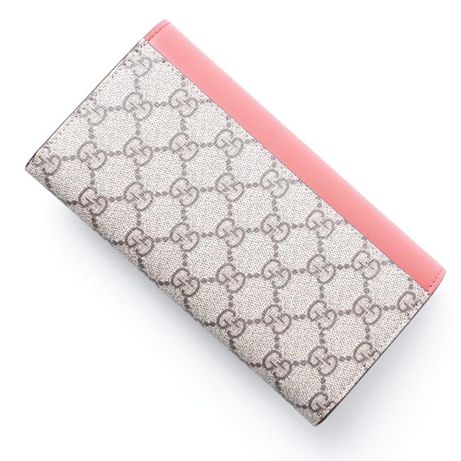 グッチコピー GUCCI 長財布[小銭入れ付き] GGスプリーム ベージュ×エボニー×ハイビスカスレッド レッド系 431474 khnkt 9778 レディース - 商品画像 3