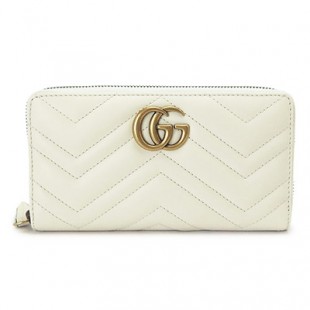 グッチスーパーコピー 長財布 GUCCI 443123 DRW1T 9022 財布 ラウンドファスナー 『2017年春夏新作』GG MARMONT/GGマーモント キルティング レザー オフホワイト - 商品画像 2