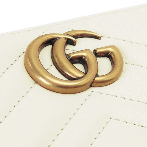 グッチスーパーコピー 長財布 GUCCI 443123 DRW1T 9022 財布 ラウンドファスナー 『2017年春夏新作』GG MARMONT/GGマーモント キルティング レザー オフホワイト - 商品画像 1
