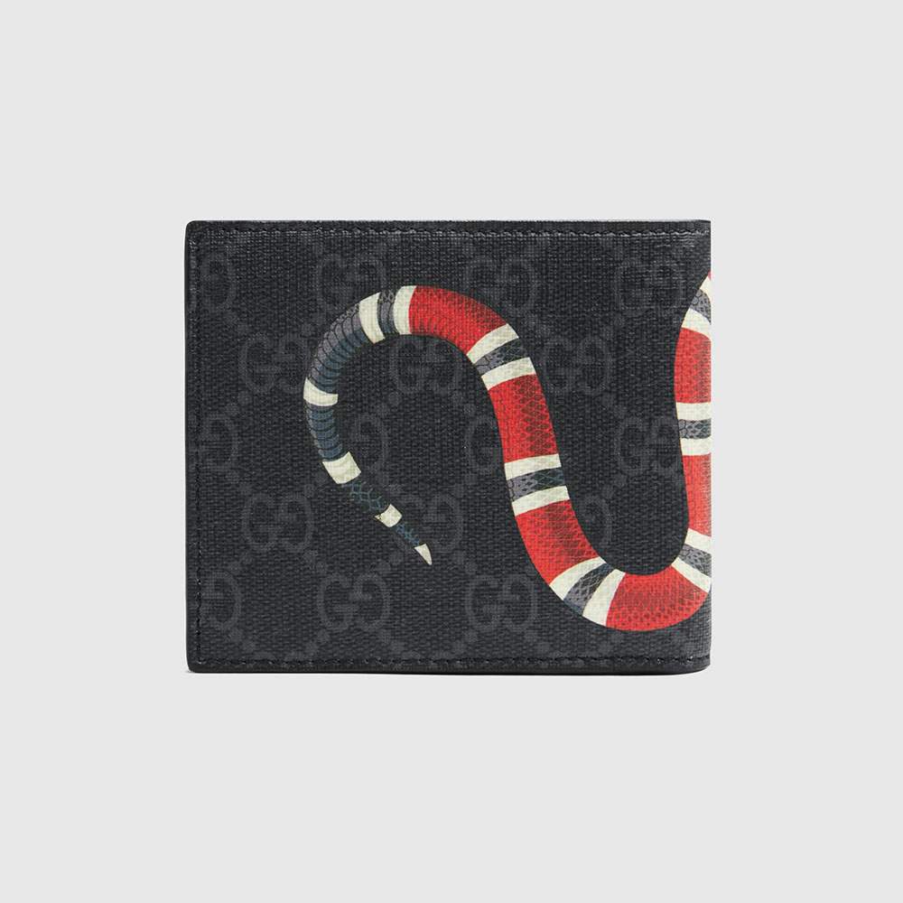 スーパーコピーグッチ GUCCI キングスネークプリント レザー ウォレット 折財布 [小銭入れなし] ブラック [メンズ] 451268 DUR1T 1058 - 商品画像 6