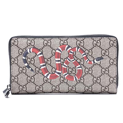グッチコピー GUCCI ラウンドファスナー 長財布 小銭入れ付き ベージュ メンズ ウォレット 財布 ギフト プレゼント ミケーレ デザイン モード ラグジュアリー 451273 k561n 8666 スネーク プリント - 商品画像 5