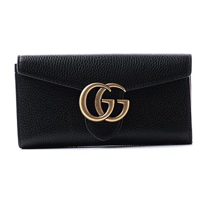 グッチコピー GUCCI 長財布 小銭入れ付き ブラック レディース ギフト プレゼント レザー 本革 ブラック 黒 456117 cao0g 5729 MARMONT マーモント - 商品画像 5