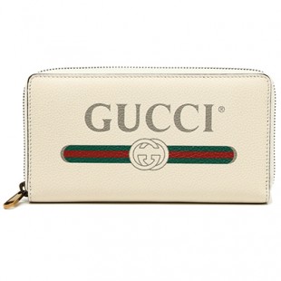 グッチコピー 長財布 GUCCI 496317 0GCAT 8820 GUCCI PRINT グッチプリント ラウンドファスナー メンズ 長財布 BIANCO 白