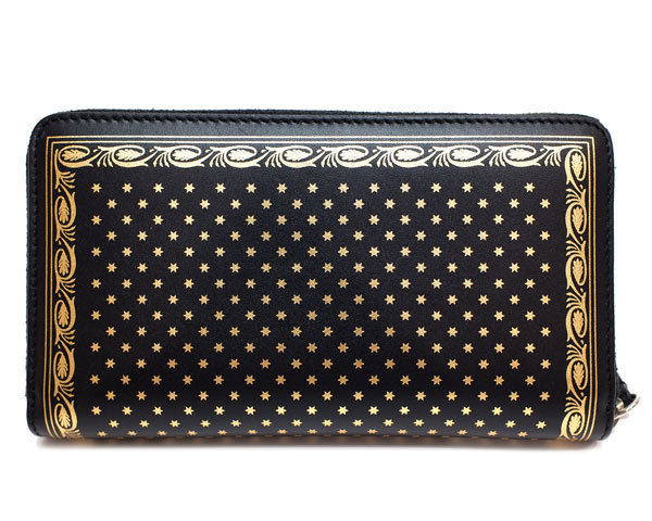 グッチ財布スーパーコピー GUCCI ファスナー長財布 GUCCY ロゴブラック/ゴールド レザー メンズ レディース 510488 0GUSN 1055 - 商品画像 4