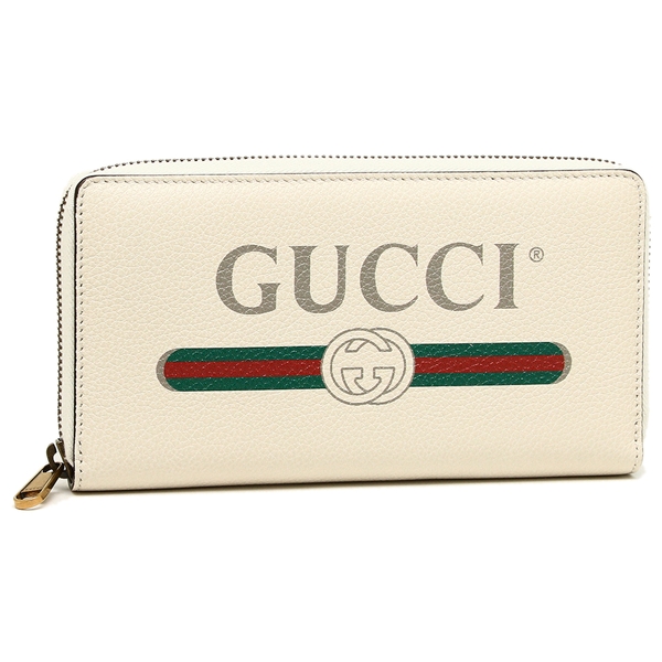 グッチコピー 長財布 GUCCI 496317 0GCAT 8820 GUCCI PRINT グッチプリント ラウンドファスナー メンズ 長財布 BIANCO 白 - 商品画像 1