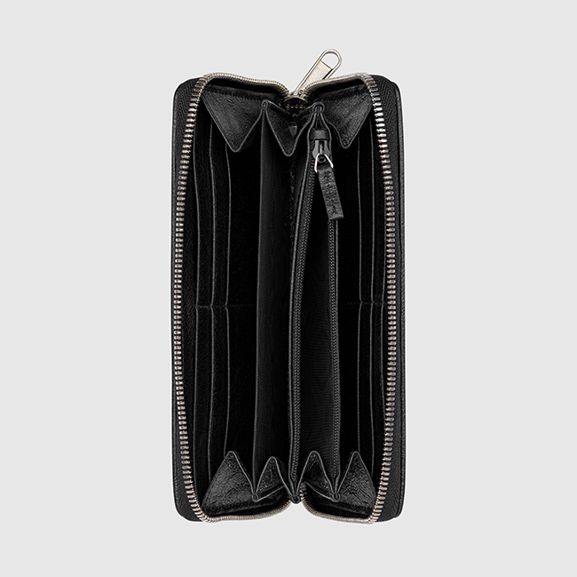グッチ GUCCI シンプル メタルロゴ レザーメンズ長財布 / ブラック 575988 1GZ0X 1000 - 商品画像 3
