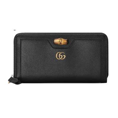 グッチ バンブー コンチネンタルウォレット ラウンド長財布 レザー ブラック 658634 17Q0T 1000 - 商品画像 5