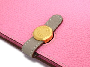 エルメススーパーコピードゴンGM/ピンク×トゥルティールグレー×ゴールド金具 he-ac-0888 - 商品画像 8
