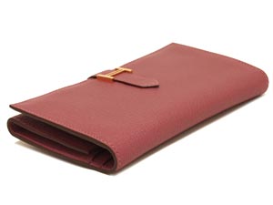 エルメスコピー三つ折り ベアン/ボワドローズ×ゴールド金具 he-ac-1465 - 商品画像 4