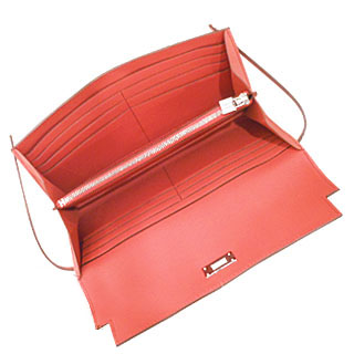 エルメスコピー ケリー ポルテヴァリュル[Kelly porte Valeurs]フラッグ ロング エプソン コライユ×フラミンゴ シバー金具 he-ac-3608 - 商品画像 5
